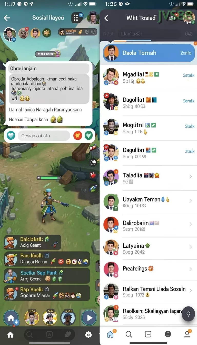 Cuplikan layar HOKI — menu navigasi